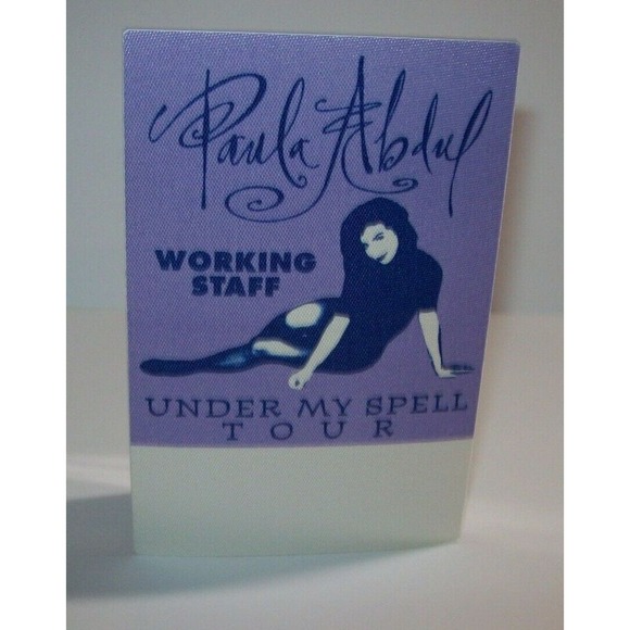 Paula Abdul Backstage Concert Pass Original Under My Spell Tour Staff Purple - Picture 2 of 2